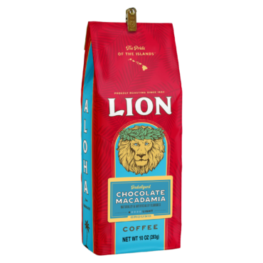 one 10 ounce bag of Lion Chocolate Macadamia Flavoured Coffee