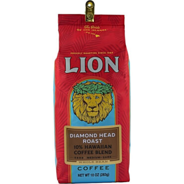 One 10 ounce bag of Diamond Head Espresso 10 percent Hawaiian Coffee