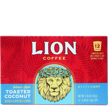 Lion Coffee Toasted Coconut Single Serve Box of 12